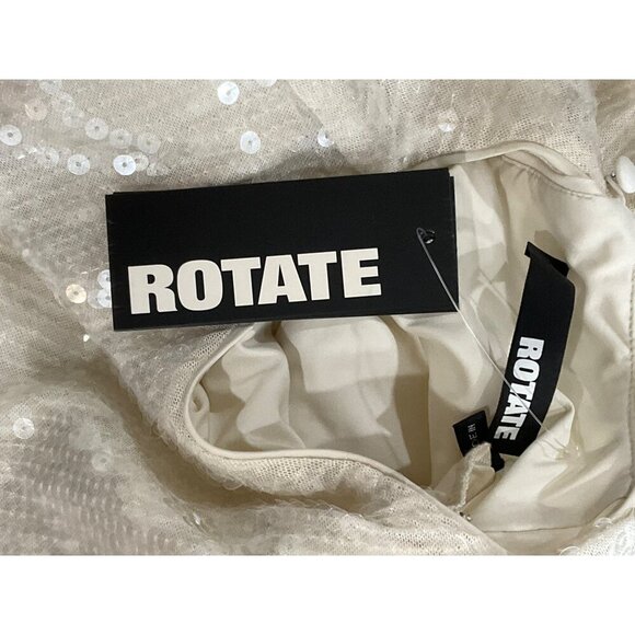 ROTATE Sequins Dress in Egret 38 New Womens Mini Cocktail - Picture 9 of 17